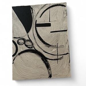 Abstract black and white painting